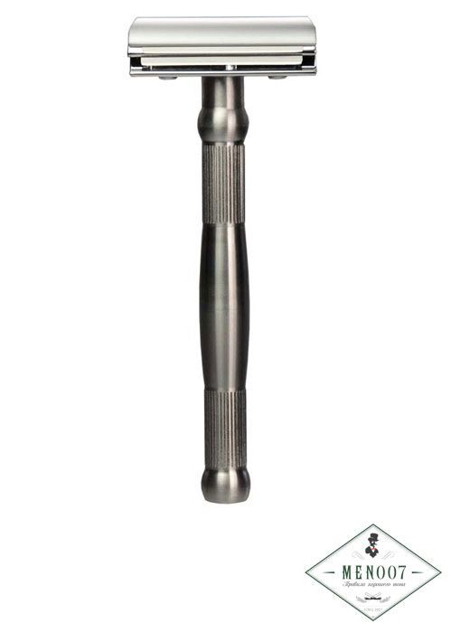 Станок для бритья Erbe с двумя лезвиями, ручка- высококачественная нержавеющая сталь, цвет: хром