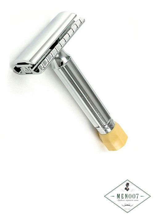 Станок Т- образный для бритья MERKUR-500С хромированный, с регулировкой угла наклона лезвия, лезвие в комплекте (1 шт)