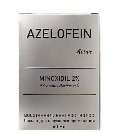 Лосьон для роста волос и бороды Азелофеин Azelofein 2% -60мл.