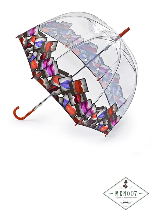Дизайнерский зонт-трость «Губы», механика, Lulu Guinness, Birdcage, Fulton L719-3079