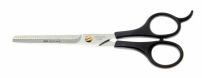 PBS-STU375530 (5.5") 30 зубов - филировочные ножницы, Черная пластиковая ручка, нержавеющая сталь 20J2: Debut