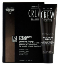 Краска для седых волос натуральный оттенок American Crew Precision Blend 4/5 3х40 мл