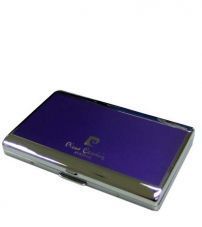Портсигар Pierre Cardin, сплав цинка, покрытие хром + матовый фиолетовый лак, расчитан на 7 стандартных сигарет