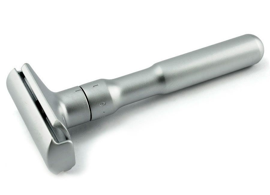 Станок Т- образный для бритья MERKUR FUTUR-700C сатинированный, с регулировкой угла наклона лезвия