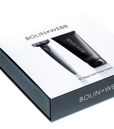 Подарочный набор Bolin Webb R1, бритва R1 серый графит, крем для бритья Bolin Webb