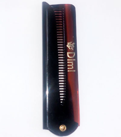 Складная расческа для волос и бороды с зажимом DIMI 175мм.