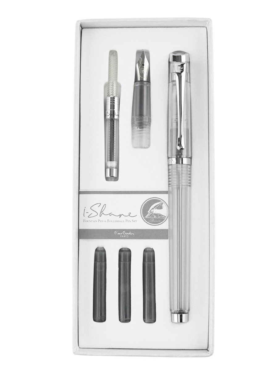 Набор I-SHARE: ручка - роллер + сменная насадка с пером + конвертер + чернила PIERRE CARDIN PCI-001-0