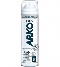 Пена для бритья Arko Shaving Foam Crystal с Белой глиной - 200мл.