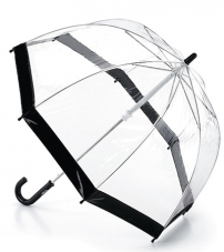 Прозрачный детский зонт с окантовкой черного цвета, Механика, Funbrella, Fulton C603-01
