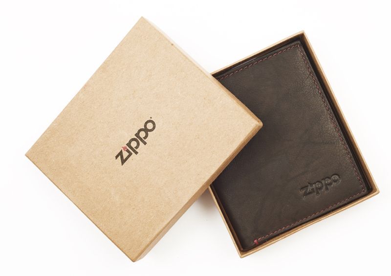 Вертикальное кожаное портмоне ZIPPO 2005122