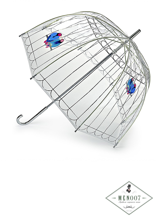 Зонт женский трость Lulu Guinness Fulton L719-3452 LoveBirds (Неразлучники)