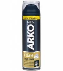 Пена для бритья Arko Shaving Foam Gold Power (Для жесткой щетины) - 200мл.