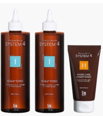 Набор для роста и питания волос «Тоник 500х2+H» System 4 Tonic T & Hydro Care Conditioner-1075 мл.