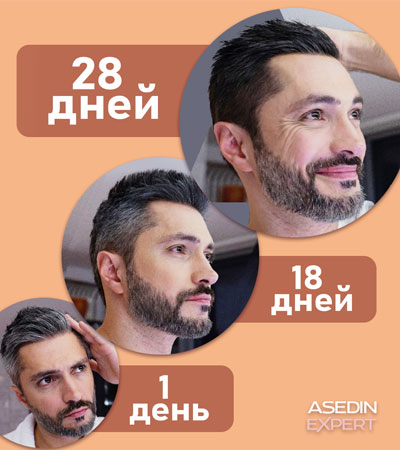 Лосьон восстановитель естественного цвета волос ASEDIN EXPERT Men's Series Прополис -200 мл