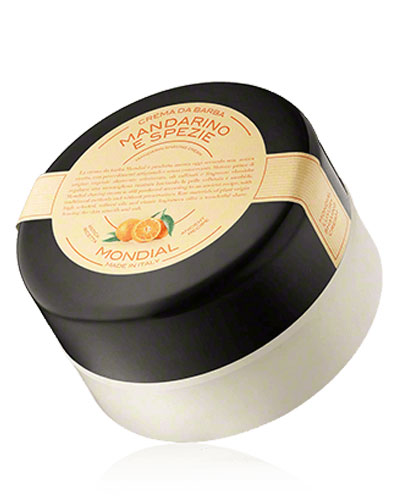 Крем для бритья Mondial "MANDARINO E SPEZIE" с ароматом мандарина и специй, пластиковая чаша plexiglas, 150 мл