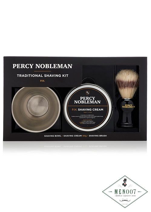 Набор подарочный для традиционного бритья Percy Nobleman (Ворс Кабана)