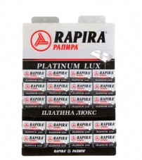 Блок сменных лезвий для влажного бритья "Рапира" platinum lux в листах 1 лист*20 пачек*5 лезвий