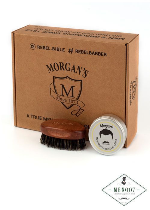 Подарочный набор для бороды Morgans (Щетка+крем для бороды)