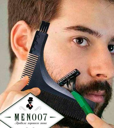 Расческа для моделирования бороды с кисточкой Barber Pro