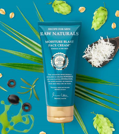 Увлажняющий крем Recipe For Men RAW Naturals Moisture Blast Face Cream -100мл.