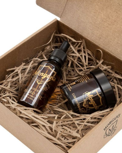 Подарочный премиальный набор масло + крем для бороды и усов Morgan's Beard Gift Set