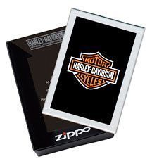 Зажигалка ZIPPO Harley-Davidson®, с покрытием Black Matte, латунь/сталь, чёрная, матовая, 36x12x56 мм