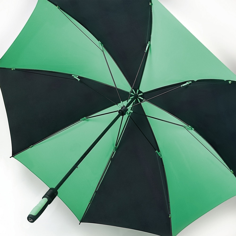 Мужской зонт-гольфер «Черный-зеленый», механика, Cyclone, Fulton S837-097