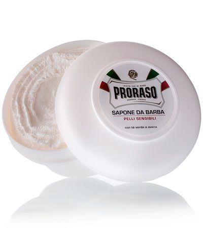Мыло для бритья Proraso для чувствительной кожи с зеленым чаем и овсом -150мл.
