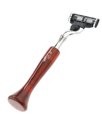 Станок для бритья IL Ceppo, MACH3, каучуковая смола, рукоять - коричневый цвет