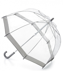 Прозрачный детский зонт с окантовкой серебряного цвета, механика, Funbrella, Fulton C603-03