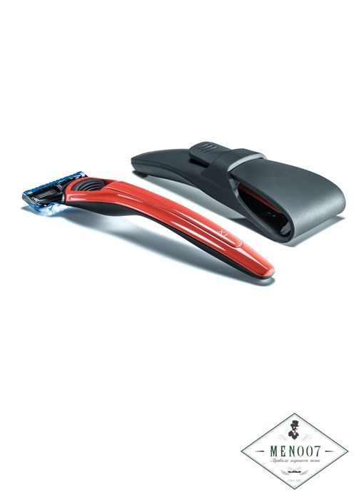 Подарочный набор Bolin Webb X1, бритва X1 красная, дорожный чехол