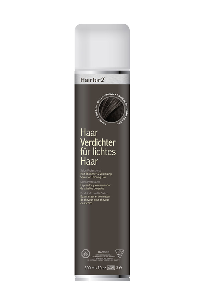 Спрей загуститель для волос Hairfor2 – черно-коричневый, 300 мл 12