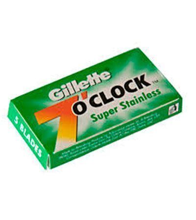 Сменные лезвия для бритвы Gillette 7 O’Clock Super Stainless Double Edge Razor Blade -5шт.
