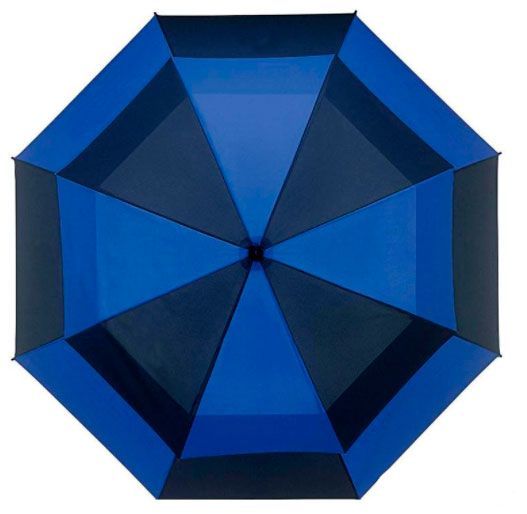 Мужской зонт-гольфер с двойным куполом S669-2167 «Голубой-синий», механика, Stormshield, Fulton
