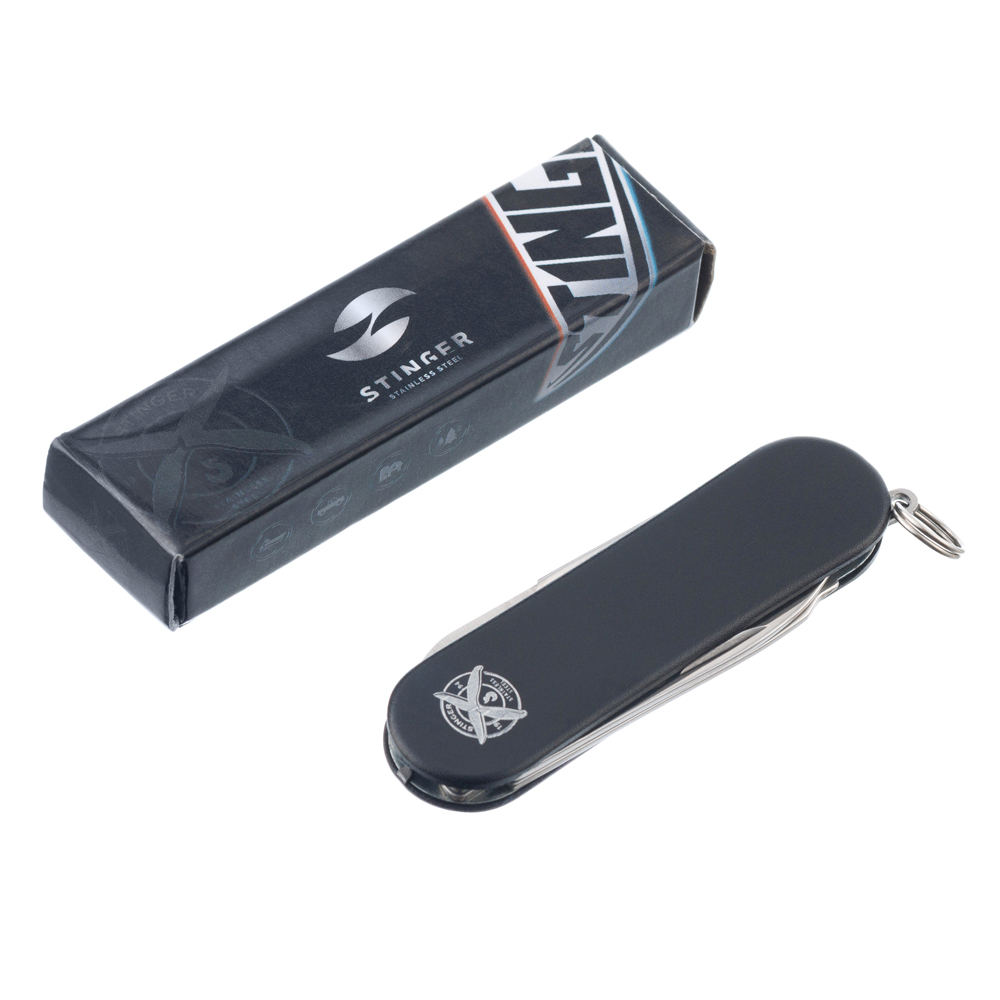 Нож перочинный STINGER FK-K7003LG-BLACK