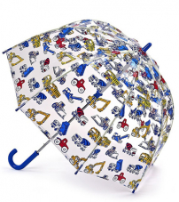 Детский прозрачный зонт-трость «Экскаваторы», механика, Cath Kidston, Funbrella, Fulton C723-3574
