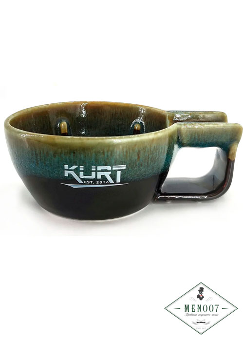Керамическая чаша для бритья "Цветок", KURT коричневая, арт. K_40012
