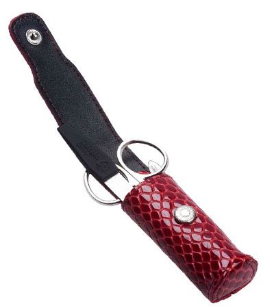 Маникюрный набор GD, 3пр., Инструменты: ножницы универсальные, пилка железная, пинцет наклонный. Футляр: натур.кожа, цвет красный