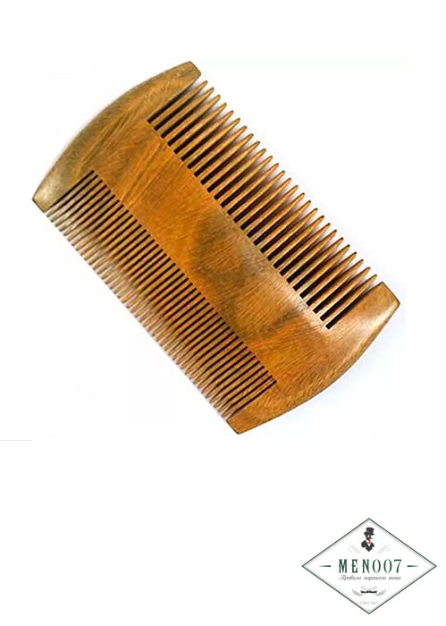 Гребень из дерева для волос бороды KURT K_50008 (Cандал)
