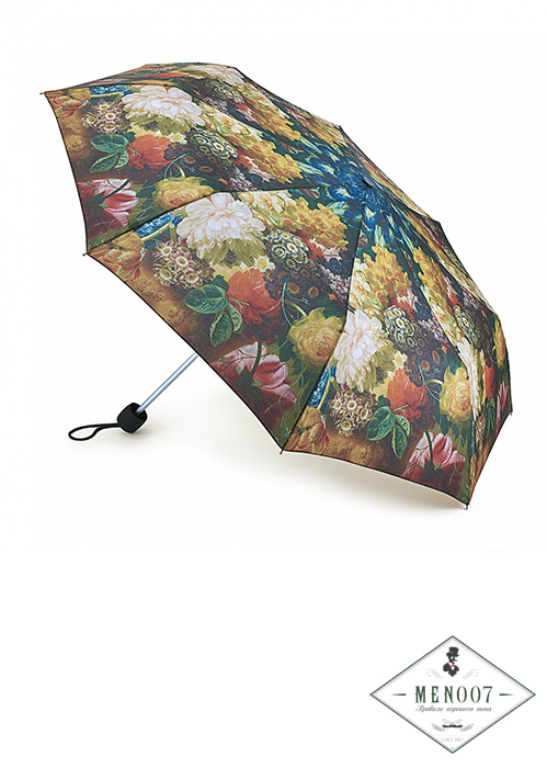 Зонт женский механика Fulton L849-3761 FlowersInAVase (Цветы в вазе П. Брюссель)
