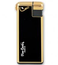 Зажигалка "Pierre Cardin" для трубок газовая пьезо, золото/черный лак, 2,8х1х6,7 см