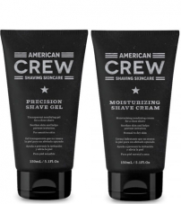 Набор для бритья состоящий из прозрачного геля для бритья и крема для бритья American Crew Gift