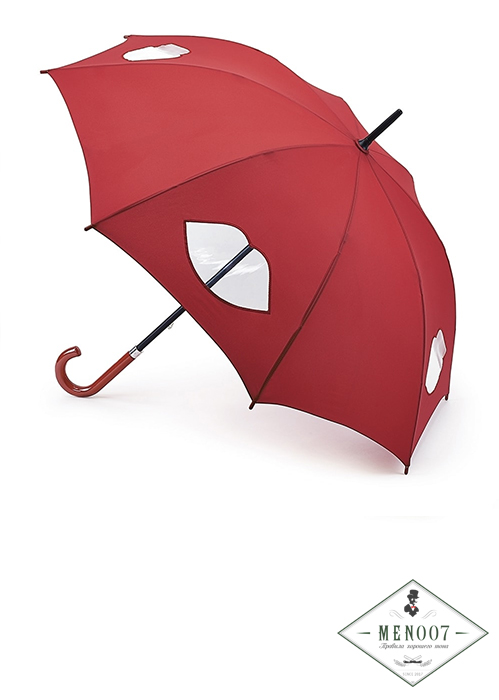 Легкий зонт-трость «Губы», механика, Lulu Guinness, Kensington, Fulton L777-2785