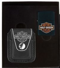 Подарочный набор ZIPPO Harley-Davidson®: зажигалка 218HD.H252 и чехол HDP6 в подарочной коробке