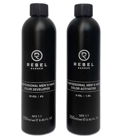 Активатор для профессиональной мужской краски для волос Rebel Barber Developer 20VOL 6% - 250 мл