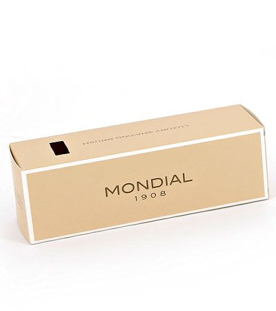 Помазок для бритья Mondial, пластик, ворс барсука, рукоять - цвет - серый мрамор