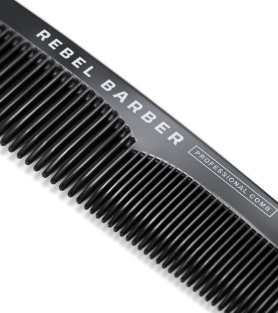 Премиальная мужская расческа Rebel Barber Men's Comb Total Black
