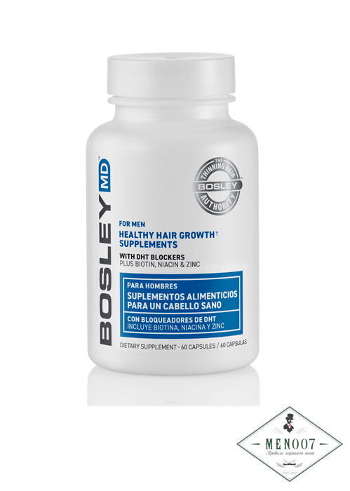 Комплекс витаминно-минеральный для оздоровления и роста волос - для мужчин Bosley MD /Healthy Hair Growth Supplements for Men (60 капсул)