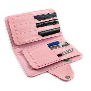 Чехол для инструментов - парикмахерских ножниц(11 предметный) розовый