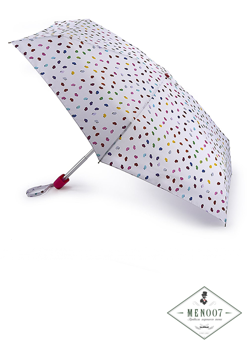 Зонт женский механика Lulu Guinness Fulton L717-3648 TinyConfettiLip (Конфетти губ)